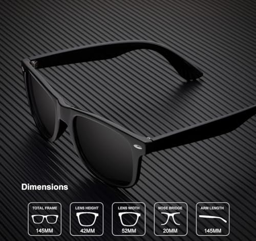 Image of IFLASH Rectangular Sunglasses Retro Fashion Shades for Men & Women (Pack of 4)