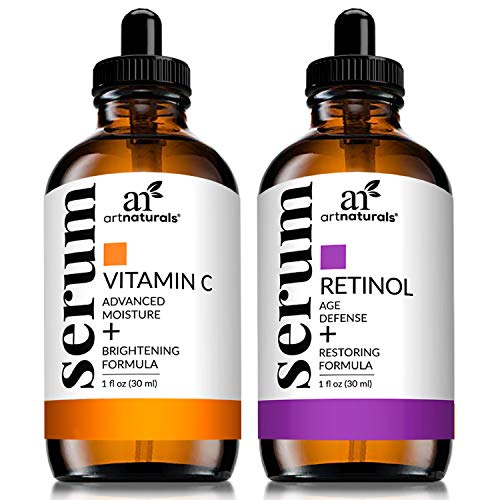 ArtNaturals Vitamin-C and Retinol Serum – (2 x 1 Fl Oz / 30ml)