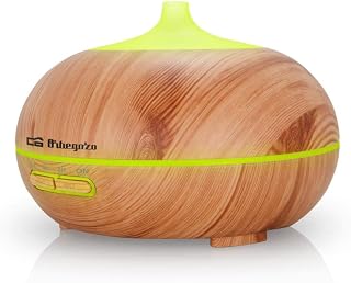 Orbegozo HUA 3000 – Humidificador ultrasónico aromaterapia difusor de aceites esenciales, 300 ml de capacidad, silencioso, iluminación en 7 colores intercambiables y temporizador, Negro