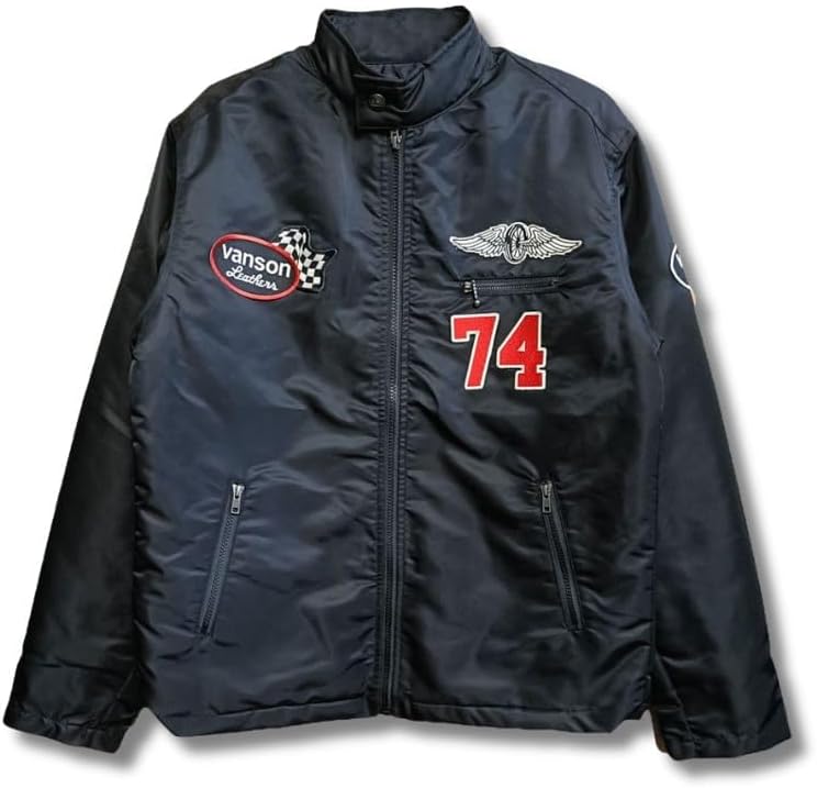 VANSON　ジャケット Amazon.co.jp: [VANSON] [バンソン] NYLON RACING JACKET ナイロン