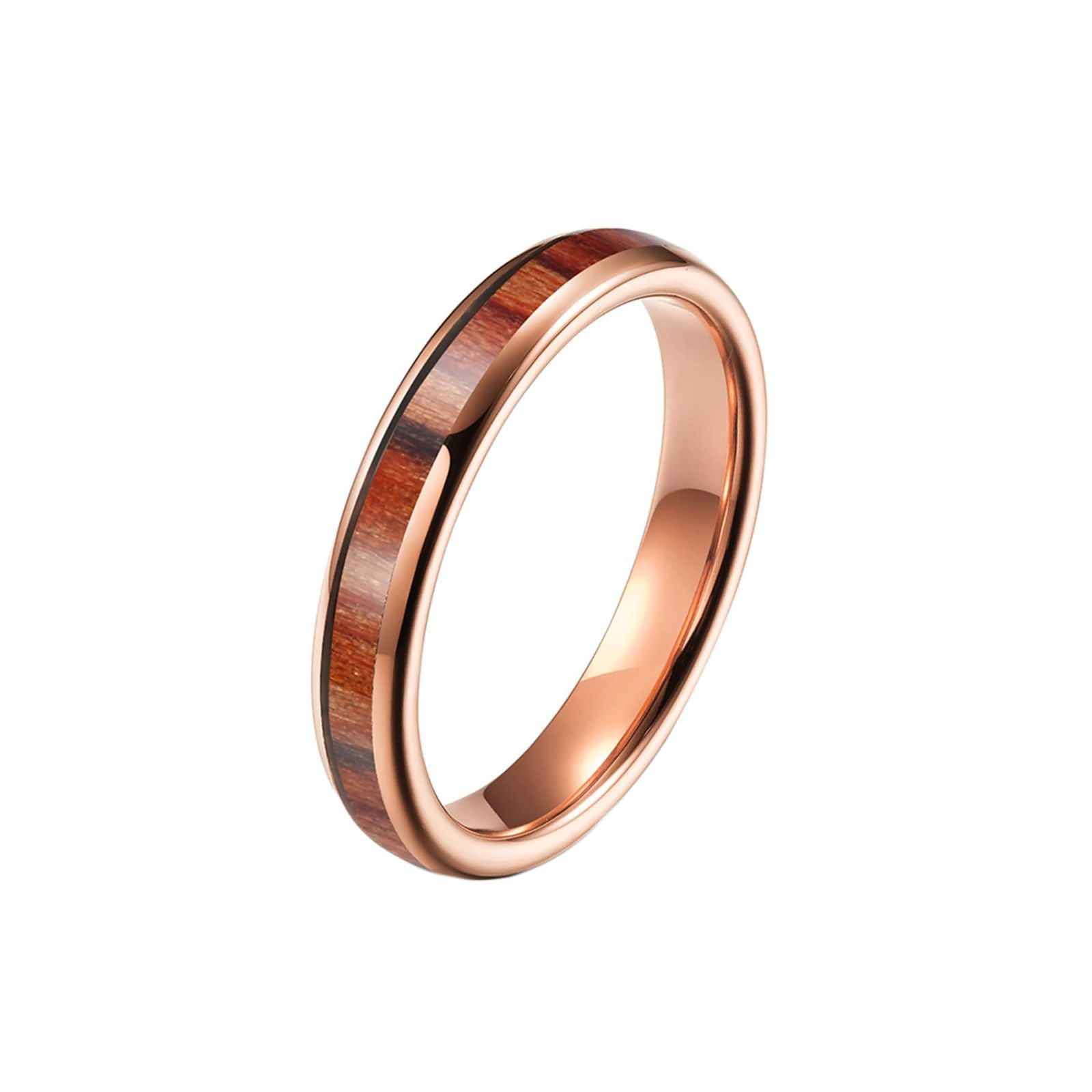 Anillo Grabado Personalizado de Tungsteno Pareja, 4MM/6MM/8MM con Grano de Madera Anillos de Boda Plata para Hombre