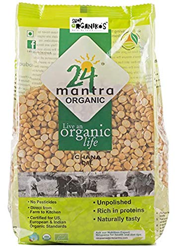 Organic Chana Dal Split - Split Bengal Lentils - Split Bengal Gram USDA Certified Organic Pesticides Free Adulteration Free Sodium Free - 4 Pounds (Lb) - 24 Mantra Organic Organic Chana Dal Split - Split Bengal Lentils - Split Bengal Gram USDA Certified Organic Pesticides Free Adulteration Free Sodium Free - 4 Pounds (Lb) - 24 Mantra Organic