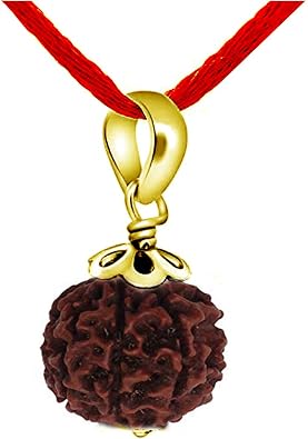 Choose Your Natural Certified Nepali Rudraksha 1, 2, 3, 4, 5, 6, 7, 8, 9, 10, 11, 12, 13 Mukhi Rudraksh Ganesh Mukhi Rudraksh Gauri Shankar Gold Plated Pendant for Men Women