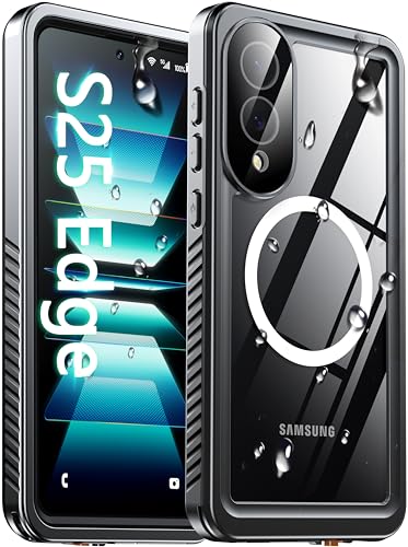 Oneagle for Samsung Galaxy S25 Edge Case Waterproof [Fit for MagSafe], 360° Full Body Rugged S25 Edge Case 6.7' [IP68 Underwater][Built-in Screen Protector & Lens Protector][12FT Mil-Grade Shockproof]