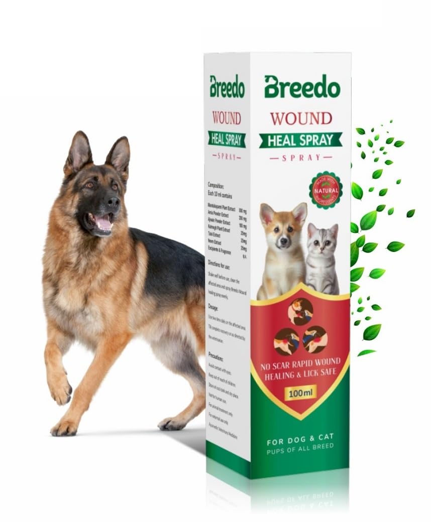 Breedo Pet Wound Healing Spray, Lick Safe & Non-Irritant, Natural Ingredients, No Sound, No Scare for Dogs and Cats of All Breeds, Natural and Safe, 100ml (B0D6WHCDJR) Amazon Price History, Amazon Price Tracker