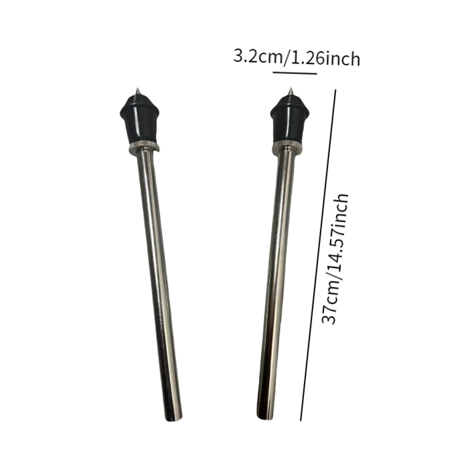 LOVIVER 2x Patas de metal para batería, patas para bombo, juego de batería Tom, accesorios resistentes para instrumentos musicales, patas para bombo, pies