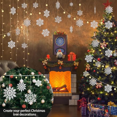 image for kockuu 36pcs Snowflakes-Christmas Tree Decorations, Snowflake Ornament