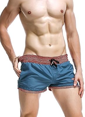 SEOBEAN Mens Low Rise Sports Running Training Short Board Shorts (L(31-33