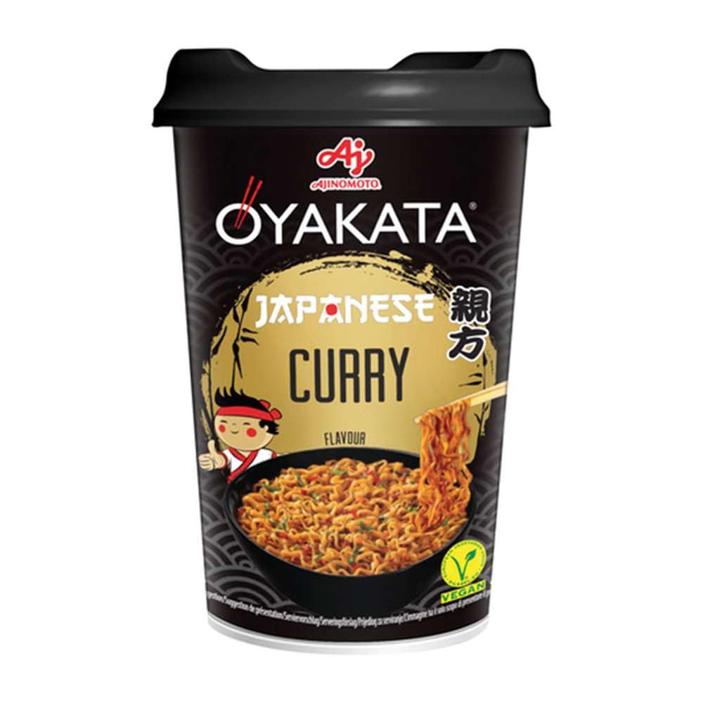 Fideos instantáneos curry japonés en vaso 90 g Pack 3 unidades, noodles rápidos listos en 3 min para casa oficina viajes