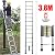 12.5ft Telescoping Ladder Aluminum Telescopic Extension Multi Purpose Ladders EN131 Certified - Extendable Safety Locking Mechanism Non-Slip - 330 lb Max Capacity