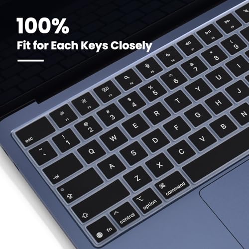Image of Keyboard Cover Compatible with 2026 Apple MacBook Neo 13 inch A18 Pro chip A3404 with Touch ID, MacBook Neo 13 Keyboard Skin Protector - Black