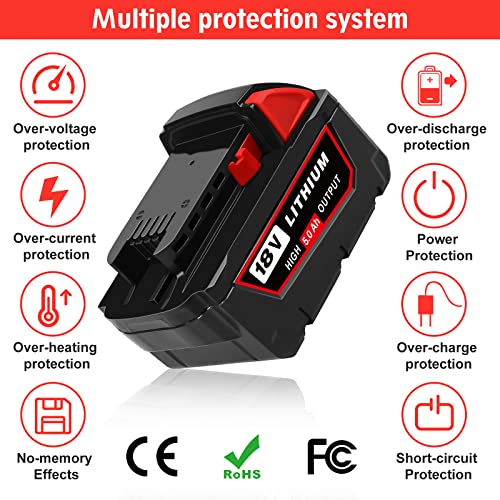 Kengdor 5.0Ah di Ricambio per Milwaukee M18