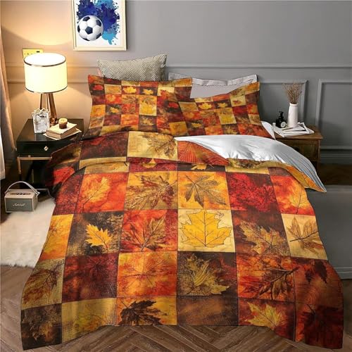 Parure de lit d'automne housse de couette 260x220 cm en microfibre hypoallergique pour amoureux - 6