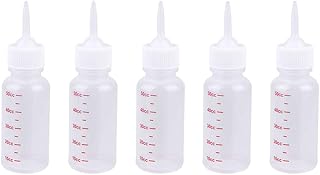 POPETPOP 50ml Milk Feeding Bottle for Pets Hand Feeding Kit for Nursing Puppies Kitten Newborn Small Animals Nursing Care Pet Supply 5pcs