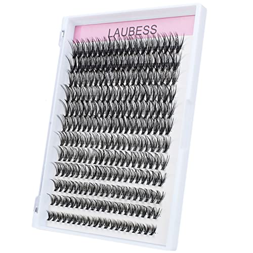 Image of Lash Clusters LAUBESS Individual Lashes Waterproof Eyelash Clusters Mixed Tray Cluster Eyelash Extensions Soft Cluster Lashes for Beginners(30D-0.07D-16)