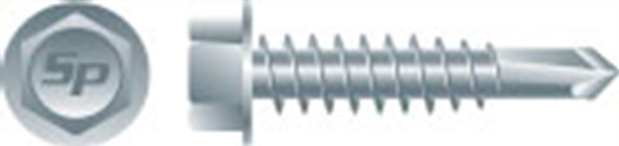 Vis hexagonale 410 SS indesserrable 14-14X2-1/2 pour structures métalliques robustes en boîte de 800