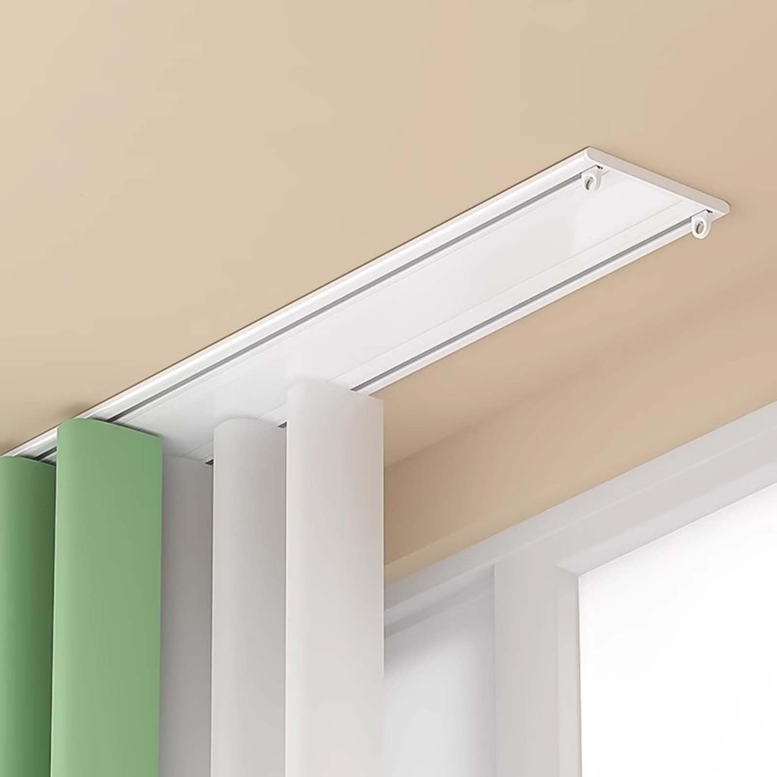 Curtain Rods, Window Silent Sliding Rails for Curtains, Room Divider Curtain Track System(280cm)