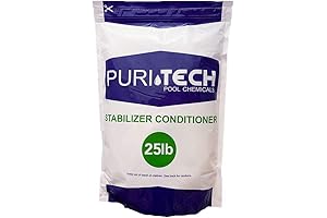 PuriTech Enhanced Stabilizer Conditioner Cyanuric Acid UV Protection for Swimming Pools and Spas (25lbs)