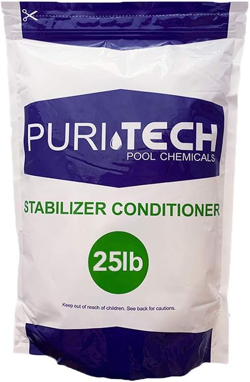 20 lbs Puri Tech Stabilizer Conditioner Cyanuric Acid UV Protection for Swimming Pools and Spas