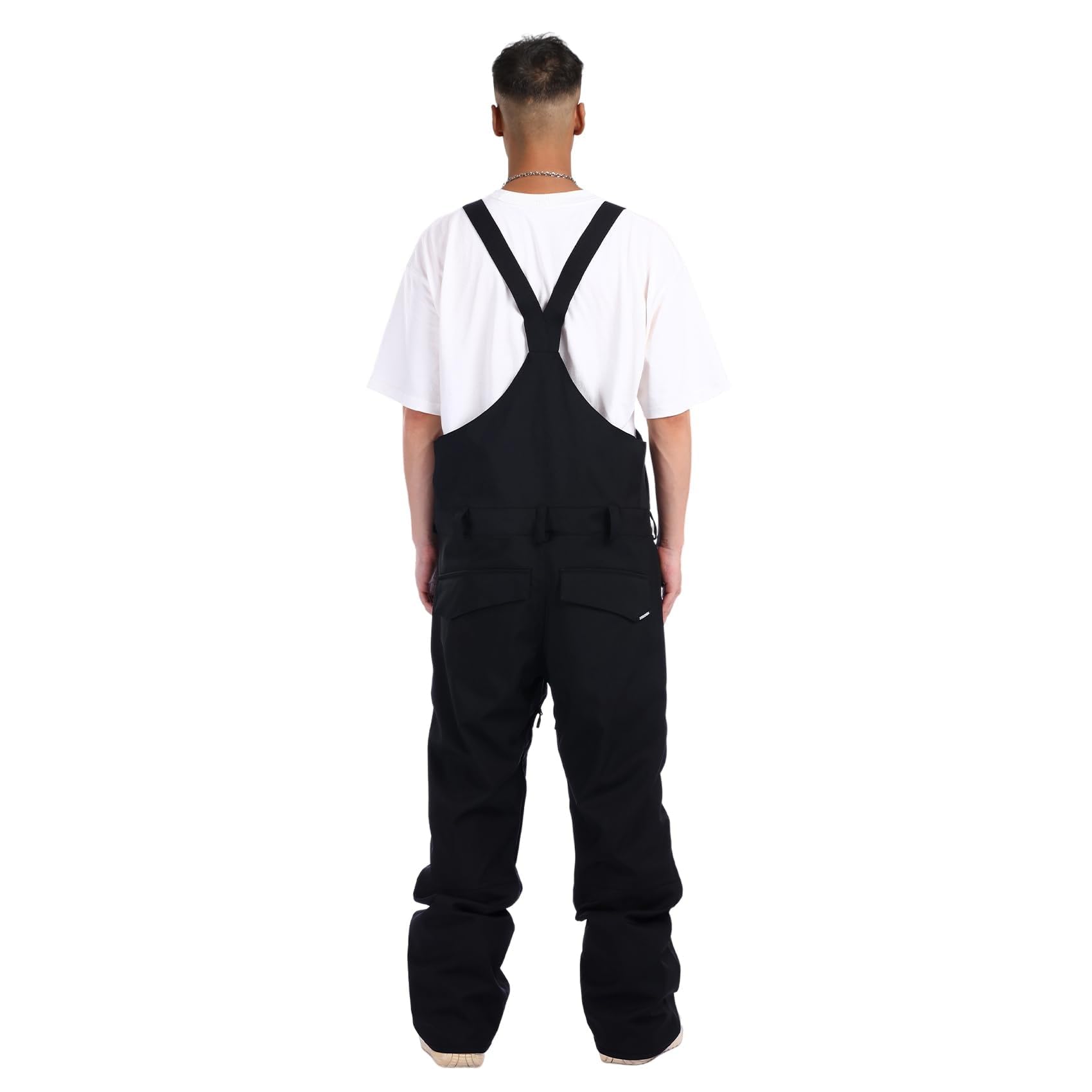 GSOU SNOW Herren Ski Bib Schnee Latzhose Skihose Snowboardhose - Multi Pockets Leicht Wasserdicht Winddicht Atmungsaktiv Warm