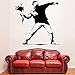 Adesivi murali Decorazione d'interni Murale artistico Banksy Protesta Lanciatore di fiori Decalcomanie Street Graffiti Art DIY57X58Cm