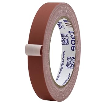 MAT Gaffer Tape Brown Low Gloss Finish Film, 3/4 inch x 60 Feet, Residue Free, Non Reflective, Secure Cords to Stages, Great for Concerts or Trade Shows, Weddings, Floor Marking