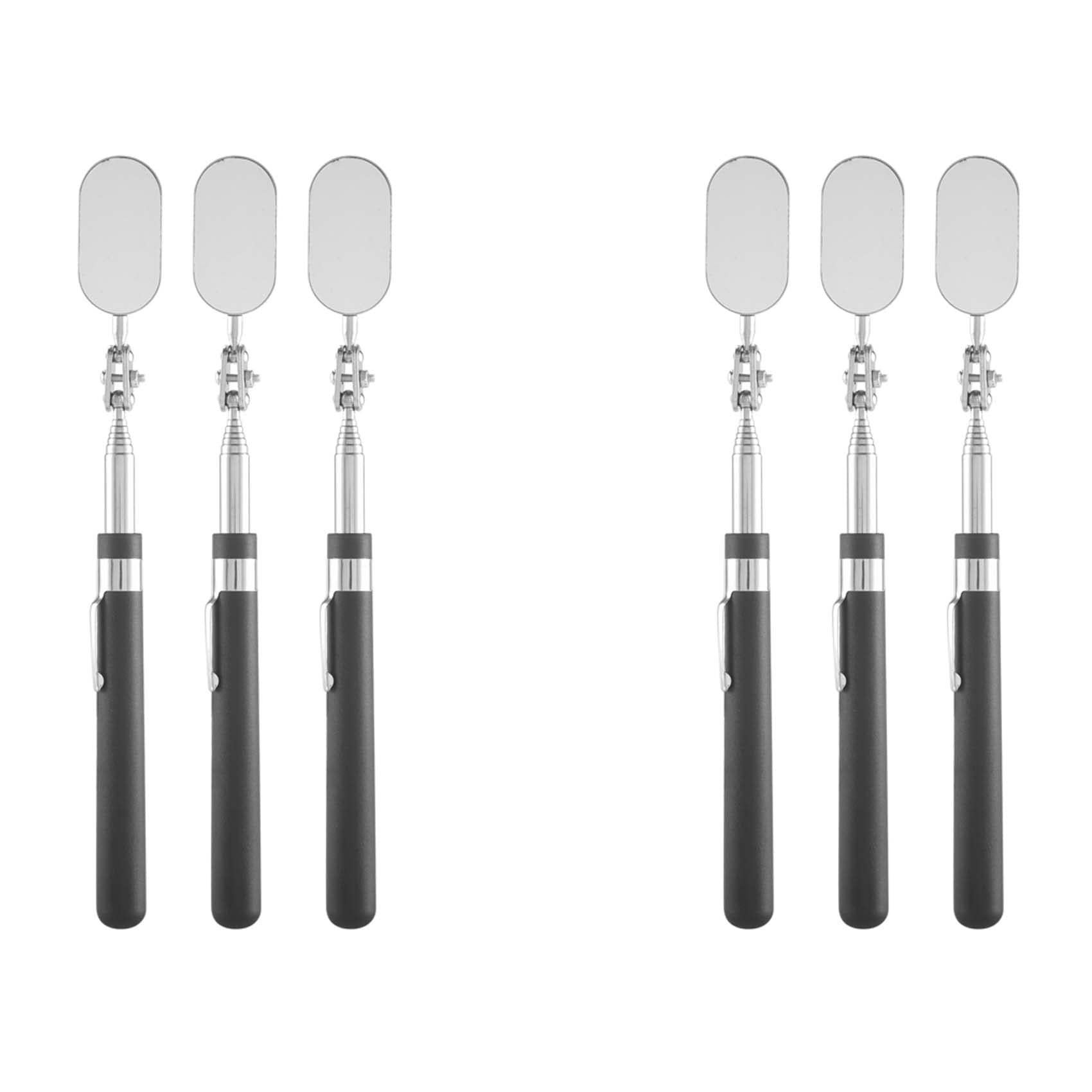 Jnchdghwa 6 Pieces Telescoping Inspection Mirror Observe Mirror Inspection Tool for Check the Condition of the Vehicle(Oval)