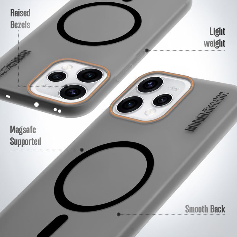 DL3 Mobilak Case Back Cover for OPPO Reno 15 5G (Oppo Reno15), Sleek Frosted Translucent Back Only Compatible with Wireless Magnetic Accessories | Anti-Scratch Shockproof Phone Case (Black)