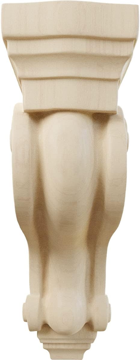 Ekena Millwork COR03X06X10TSRW Boston Traditional Scroll Wood Corbels, 3 3/8"W x 6 1/2"D x 10 1/2"H, Rubberwood : Everything Else