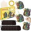B1ykin School Bag Scratch Cards Gift Back to School Magic Bag Scratch Paper Art Kit for Kids DIY First Day of School Scratch Off Hanging Card Party Favors for Classroom Activity Art Project