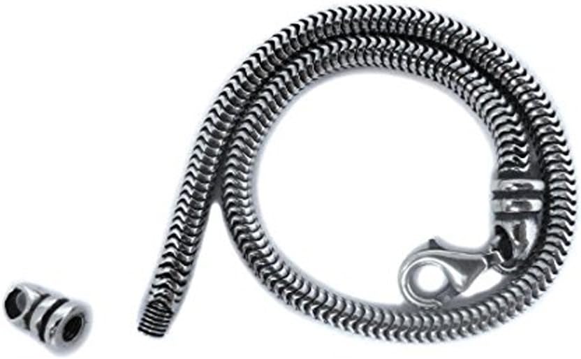 Screw off European Style Charm Bracelet, 3mm Snake Chain S. Silver. 7.5, 8, 8.5, inches