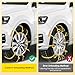 Qoosea Snow Chains 12 Pack Tire Chains for Car Trucks SUVUniversal Thickened Manganese Steel Emergency Snow Tire Chains Adjustable Anti-Slip Tire Cables Universal Fit (Yellow）