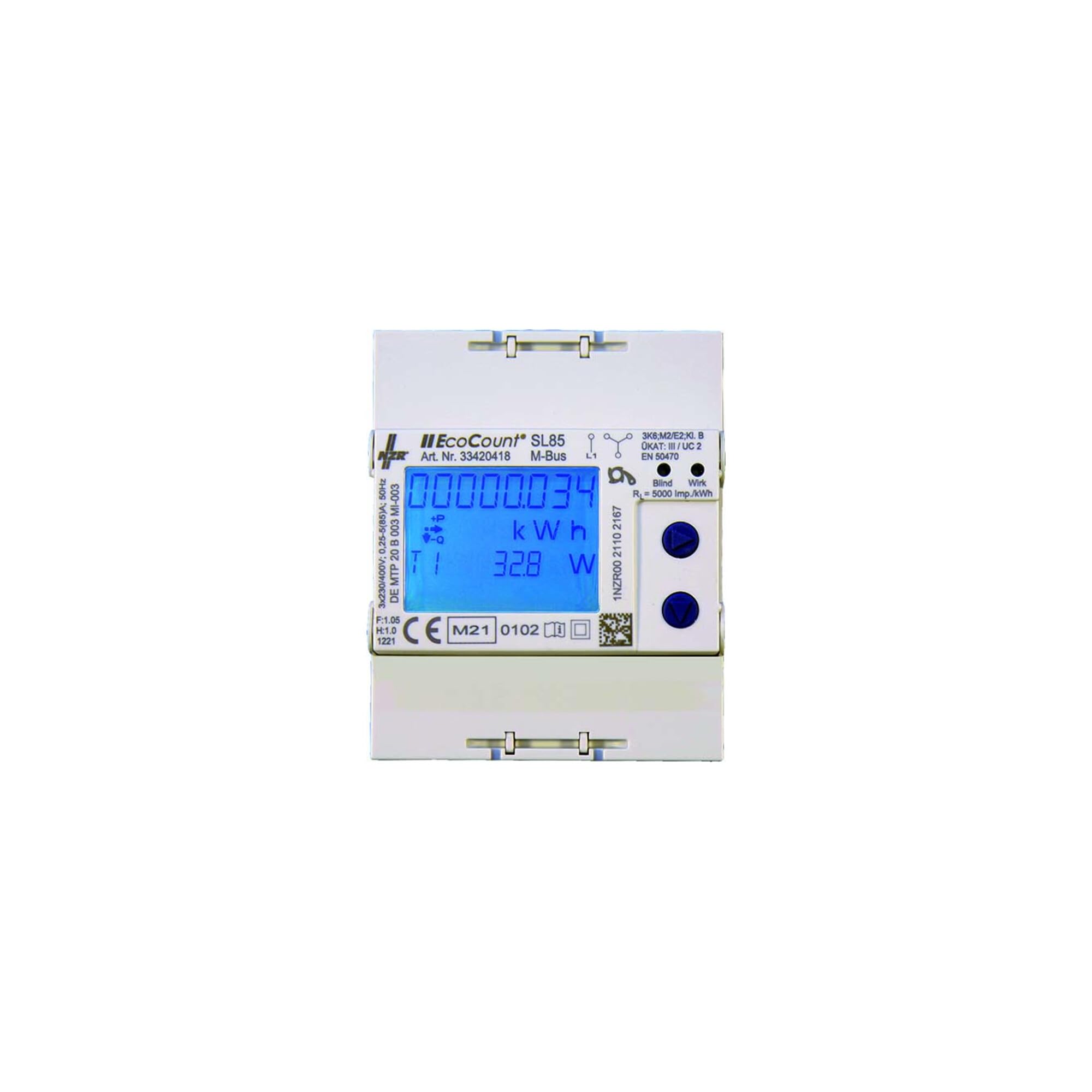 NZR Elektr.Hutschienenzähler 85A S0, MID EcoCount SL, 33420218