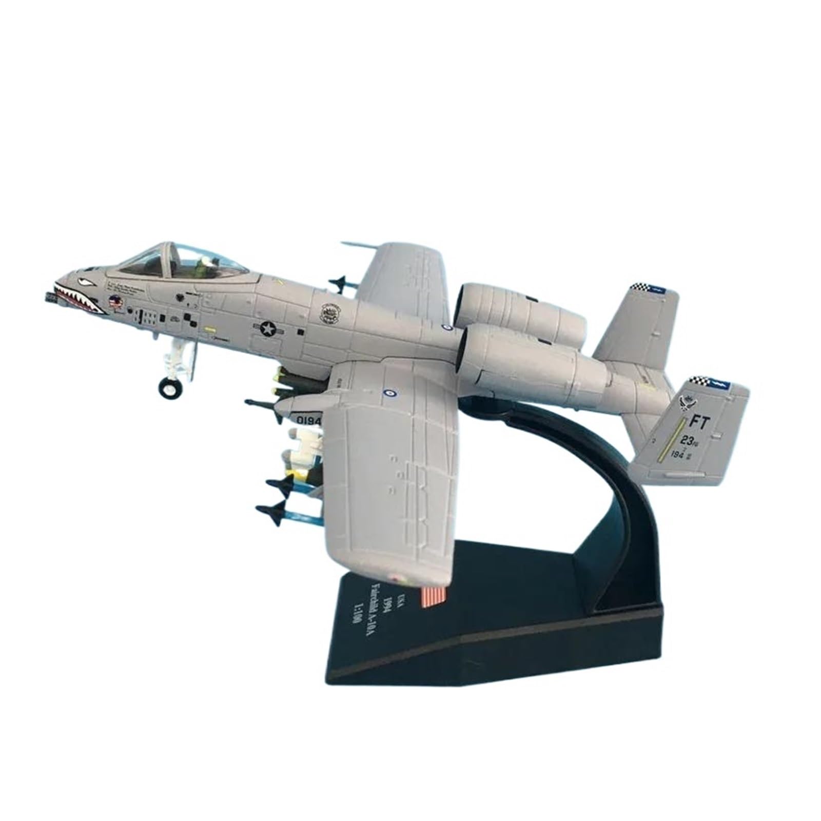 Avión A-10 Thunderbolt 1/100 de colección en aleación terminada con soporte 8