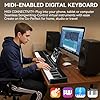 Portable Piano Keyboard 88 key: Upgraded Foldable Piano Keyboard 88 Key Full Size Semi Weighted Keyboard Support MIDI Bluetooth Foldable Keyboard Piano with Sustain Pedal Piano Bag Gift for Beginner