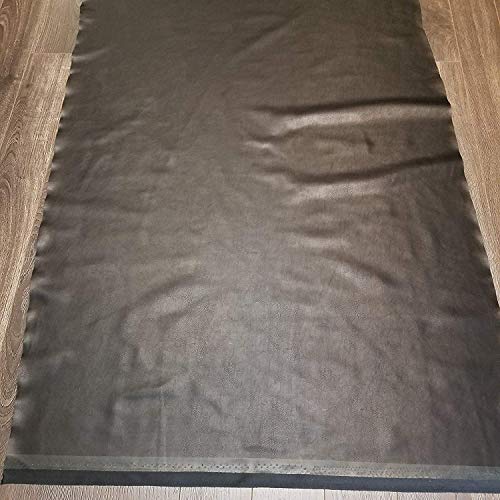 NAT Leathers | Black Soft Faux Vegan Leather PU (Peta Approved Vegan) | 1 Yard (36 inch Length x 54 inch Wide) Cut by The Yard | Synthetic Pleather 0.9 mm Nappa Smooth Upholstery | Black 36\"x54\" - Thumbnail 3