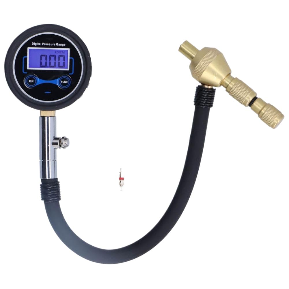 Manometro digitale per pneumatici per auto con display LCD Tester multifunzionale per la pressione dell'aria(black)