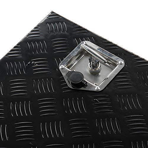 Parts-Diyer 42 Inch Aluminum Trailer Tool Box Utility Truck Bed Toolboxes Storage Organizer Side Handle 2 Lock With Keys, Black #TOP5