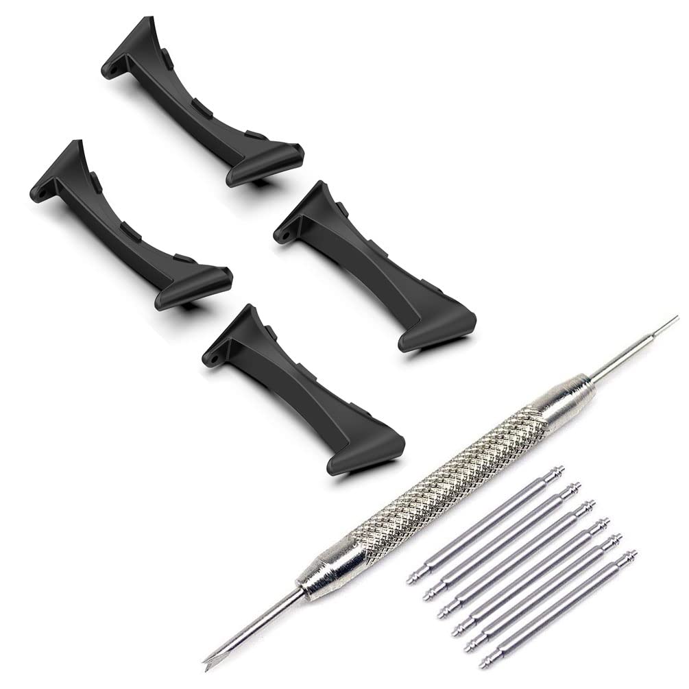 Ginffaa Compatible for Google Pixel Watch Connector, Pixel Watch Band Connector Adapter, 20mm Stainless Steel Replaceable Connection for Google Pixel Watch Accessories