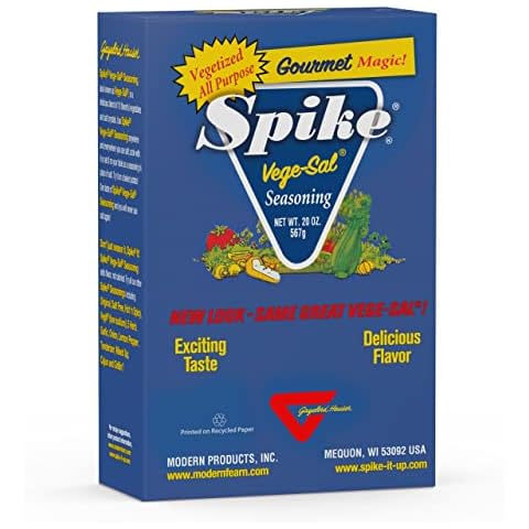 Spike Vege-Sal All-Purpose Seasoning, All Natural, Low Sodium, No Sugar, No MSG, Zero Calories, Vegan, For Healthy Cooking, 20 Oz Box Cover