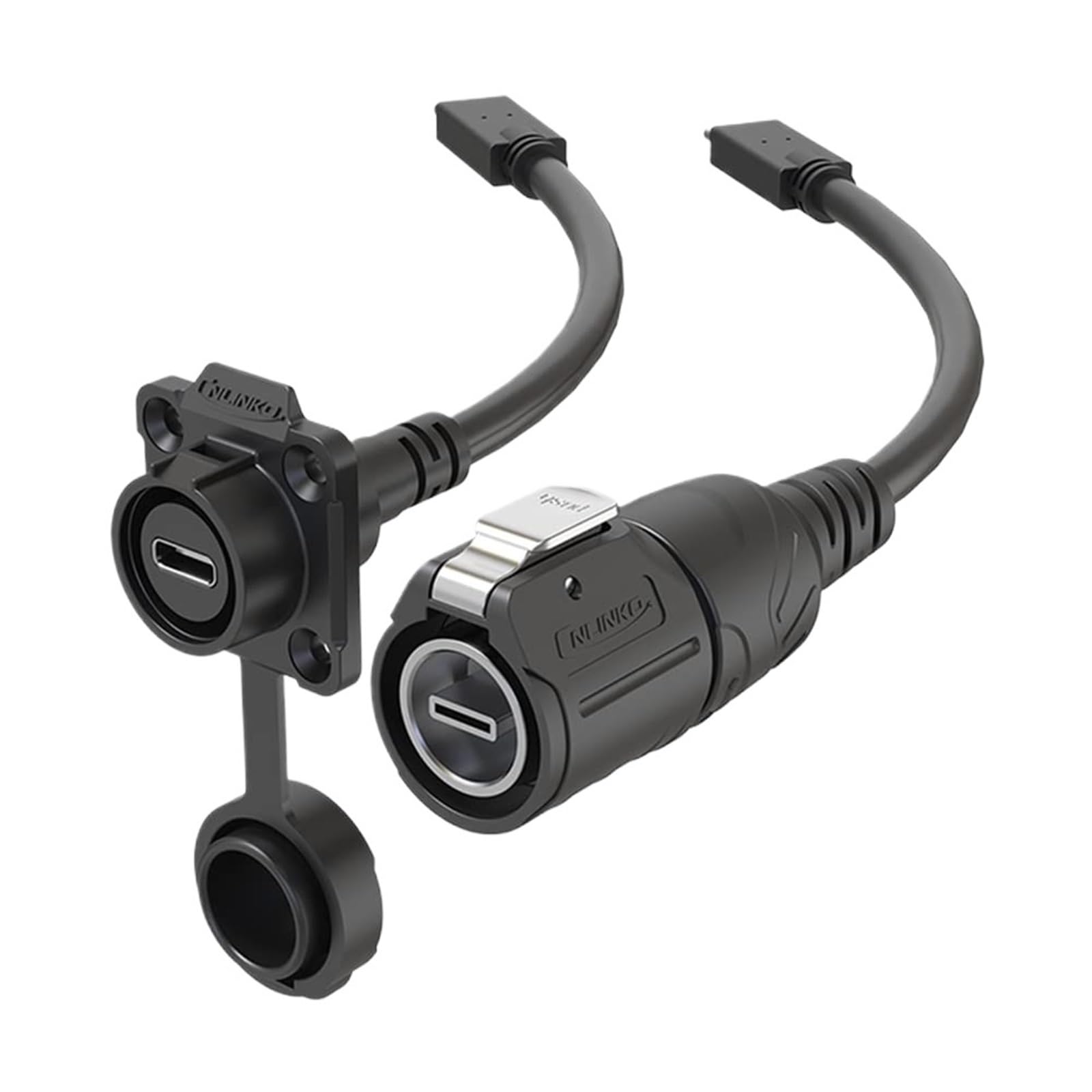 1 cavo di prolunga USB 3.1 maschio femmina USB 3.1 impermeabile tipo C, cavo di prolunga da 0,5/1 m, connettore dati USB (Gen2 (0,5 m))