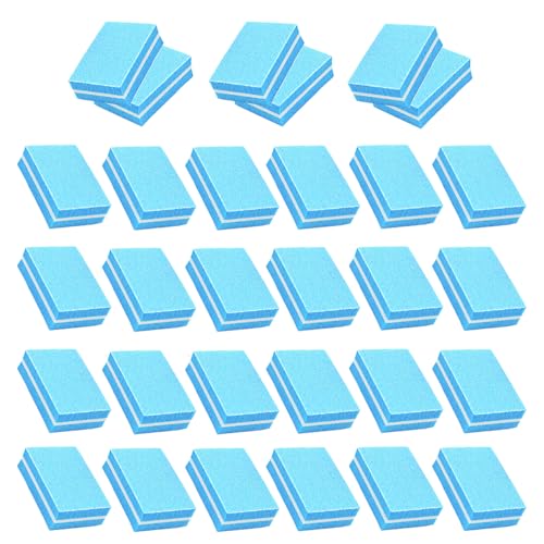 YPYMOD 30 Piezas Pulidor Uñas, Bloque de Lima Para Uñas Taco Pulidor Uñas Doble Cara Grano, Uñas Profesional Lima Pulidora Uñas Lavable para Uñas Gel y Acrílico(Azul)
