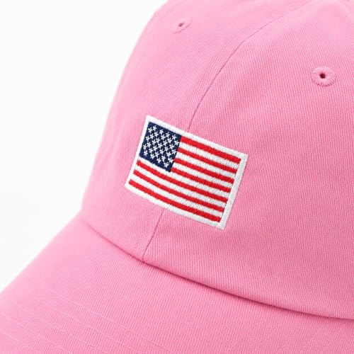 Image of USA Flag & Embroidery Premium 100% Cotton Low Profile Adjustable Baseball Dad Cap