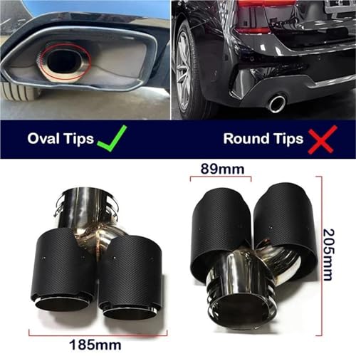 Sortie d'échappement double pour BMW M440i G23 G26 design double buse Black A - 3
