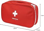 First Aid sac - Trousse de premiers soins Sac vide pour la maison de voyage en plein air Camping Randonnée, Mini Sac de rangement médical vide Pochette portable (rouge)