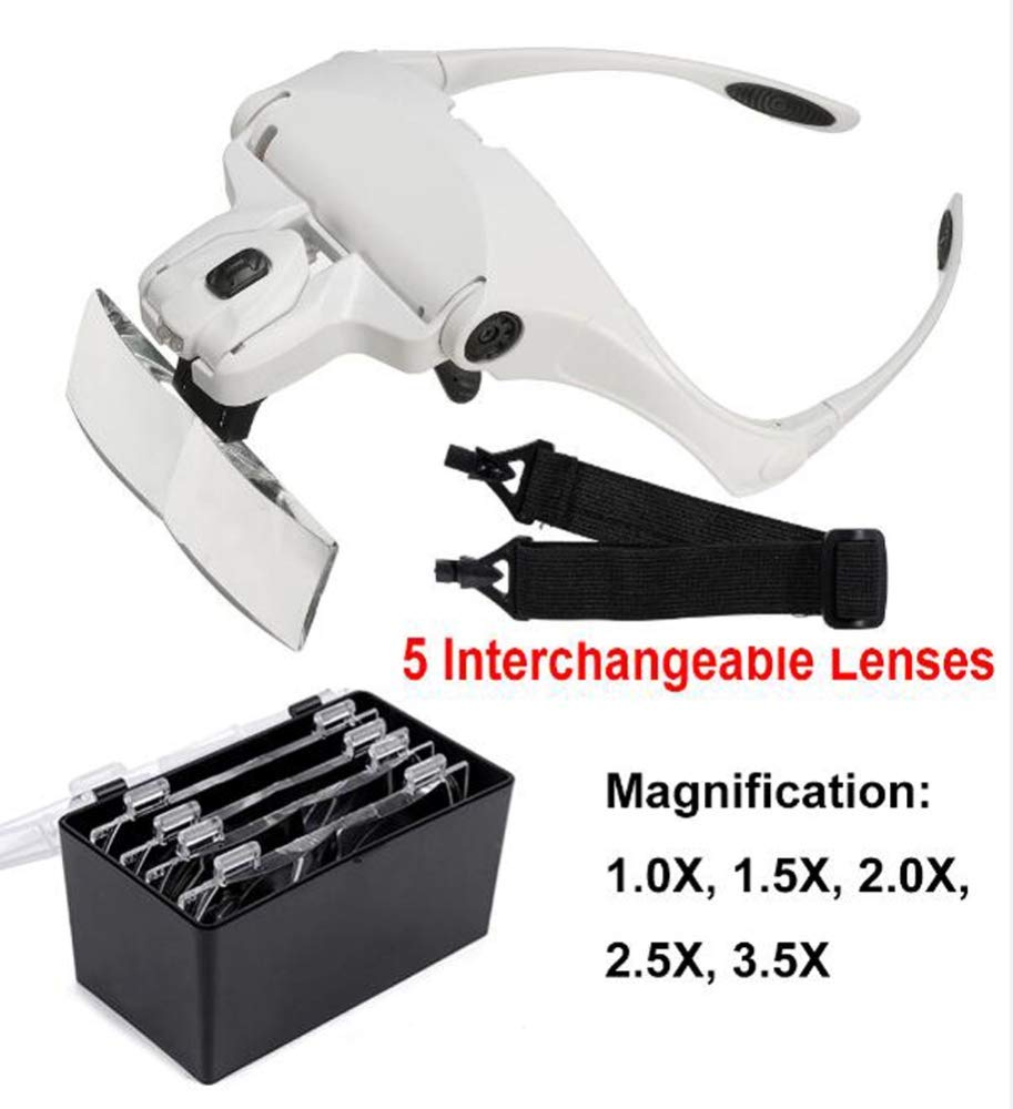 Lupe mit 3 LED-Leuchten, handliche 30-fache Vergrößerung, hochauflösende, beleuchtete Lupe zum Lesen, Reparieren, Basteln, Schmuckherstellung und mehr.
