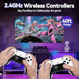 Febotak 2025 Retro-Spielkonsole mit über 40.000 Spielen, 15 Emulatoren, 4K HDM, Zwei 2,4-GHz-Wireless-Controllern, Plug & Play-System [Game Boy Advance] [Game_Boy_Advance]