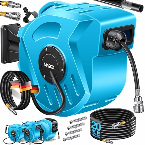 MASKO® Automatik Druckluftschlauch Aufroller 20m –...