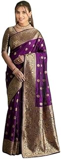Veglari Women's Original Kanjivaram Pure Soft Lichi Silk Reach Jari Hand Woven Traditional Silk Saree With Unstich Blouses...
