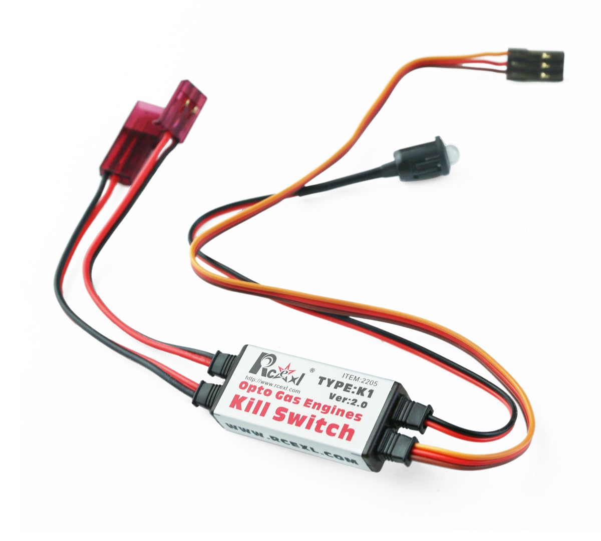 RC Opto Kill Switch RC Gas Engine Flameout Ignition Cut Off Switch Rcexl K1 for RC Gasoline Airplane with Electronic Ignition Systems